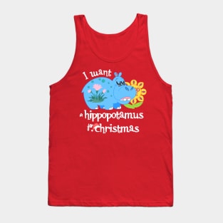 I Want A Hippopotamus Small World Christmas Tank Top